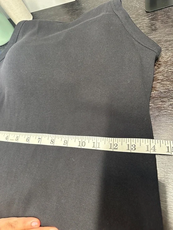 Uniqlo Ribbed Stretch Ribbed Bra Sleeveless Midi Tank Dress Sz L - Picture 11 of 13